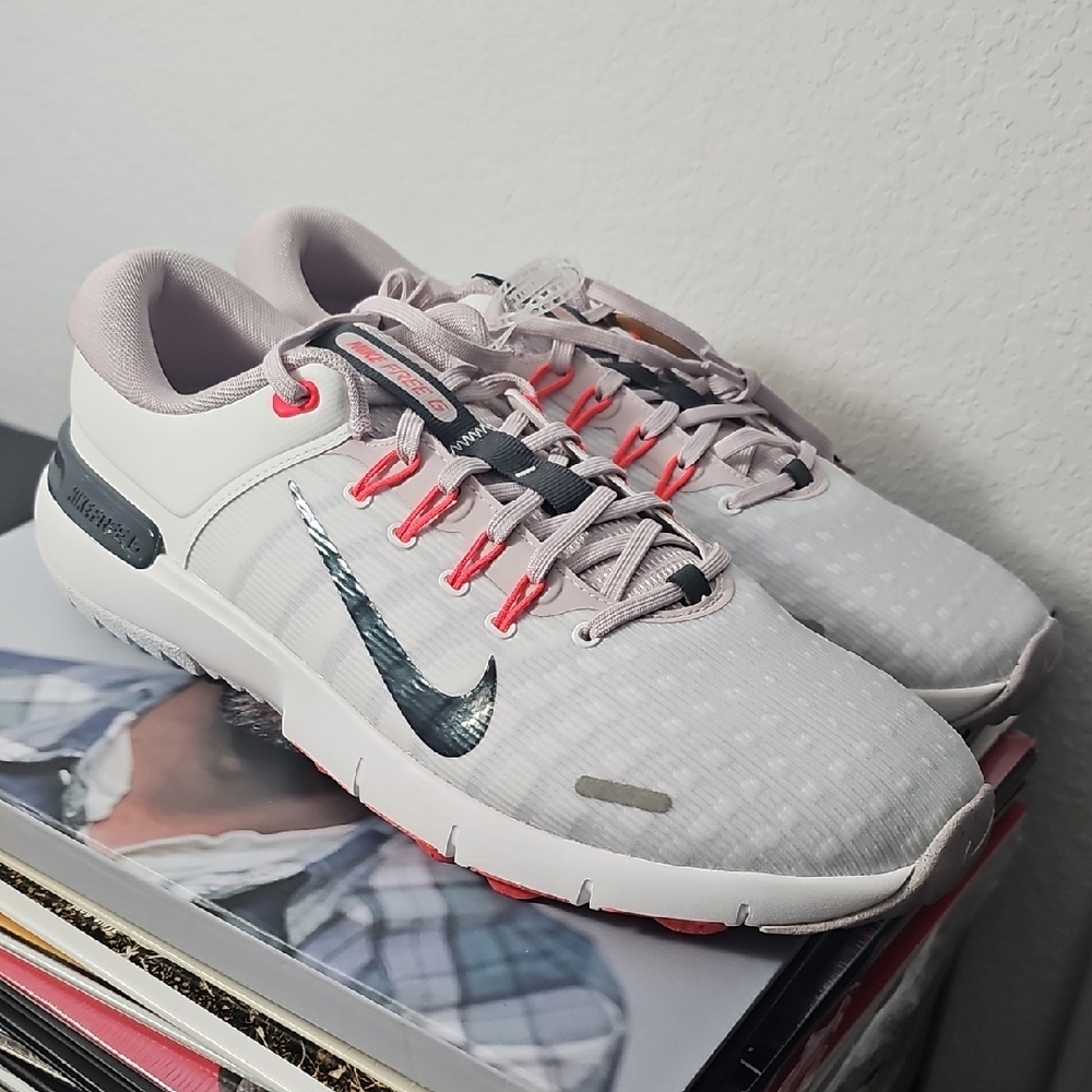 Nike White and Pink Running Shoes